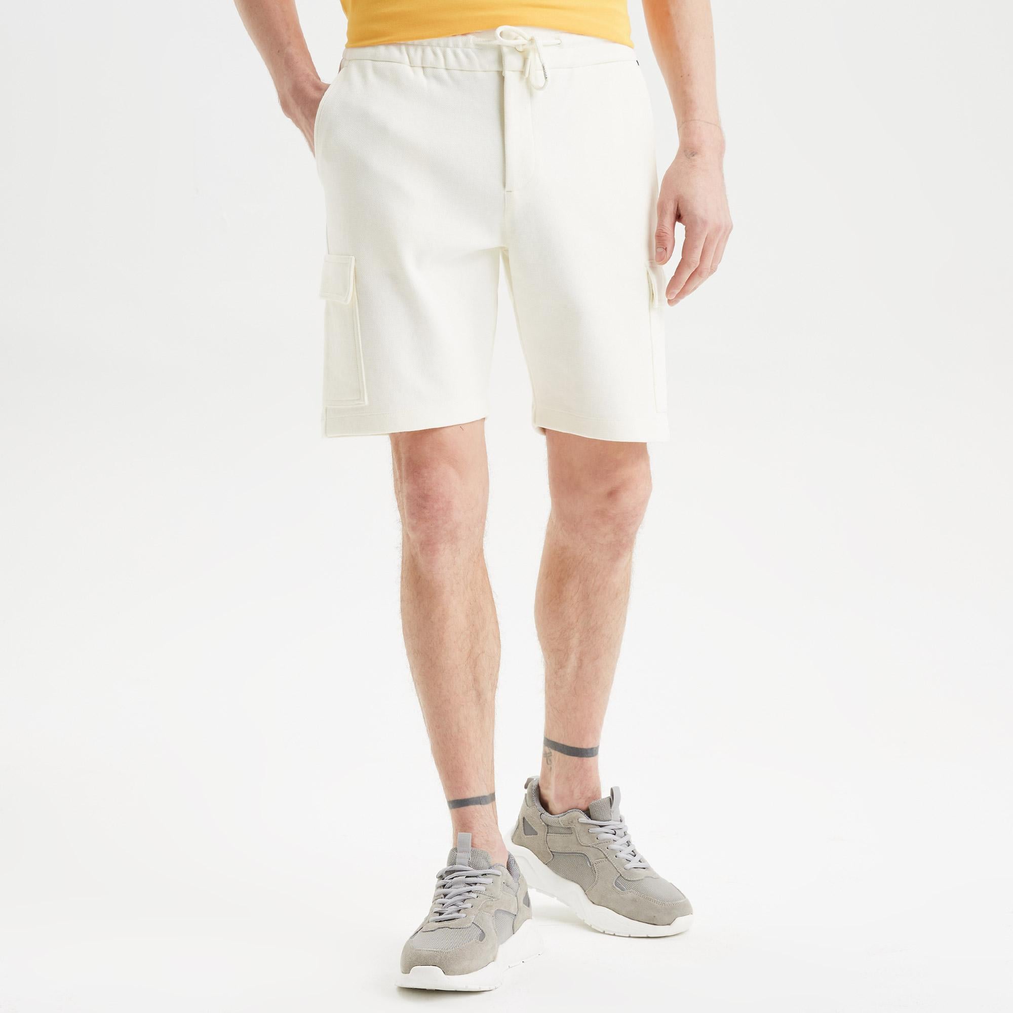 Nautica Erkek Beyaz Standart Fit Şort