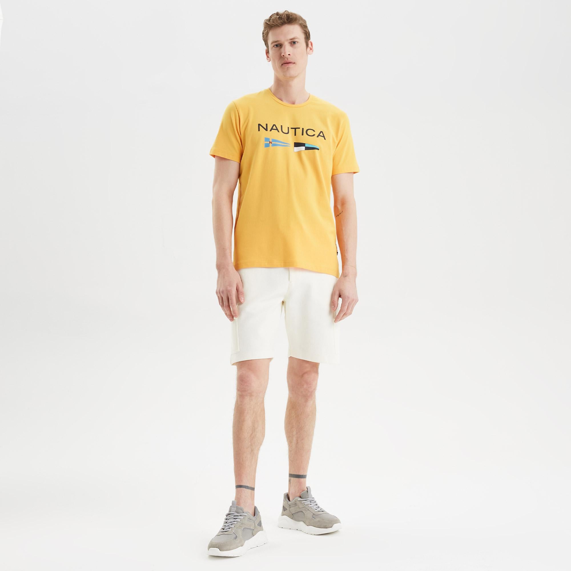 Nautica Erkek Beyaz Standart Fit Şort