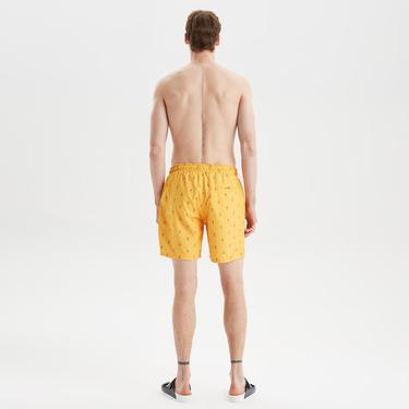  Nautica Erkek Sarı Desenli Mayo Şort