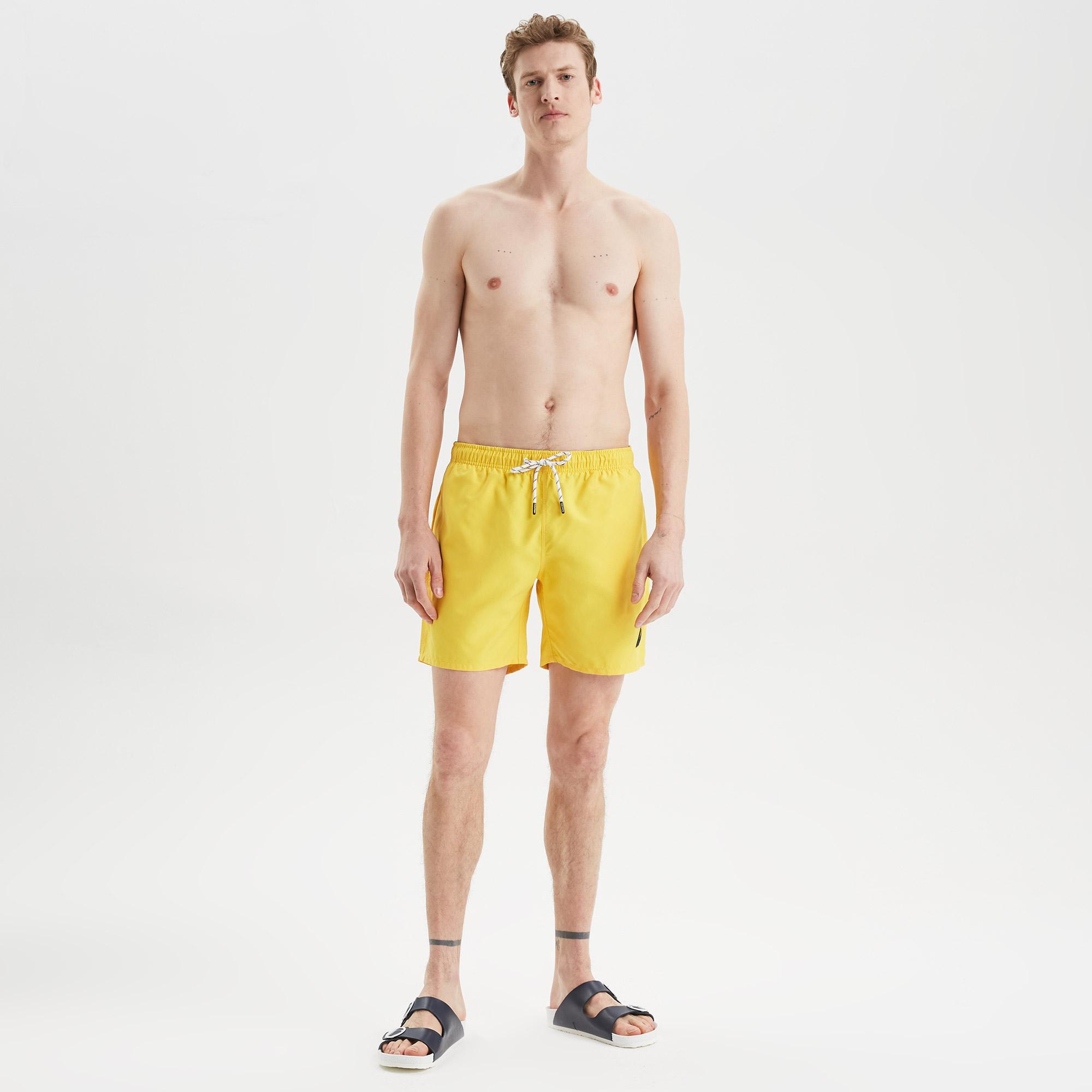 Nautica Erkek Sarı Regular Fit Mayo Şort