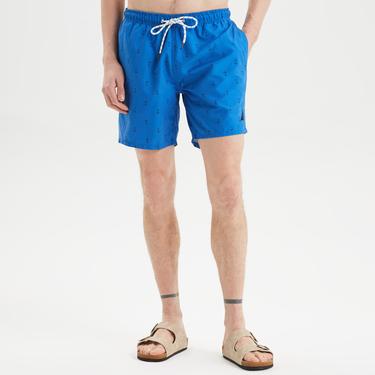  Nautica Erkek Mavi Desenli Mayo Şort