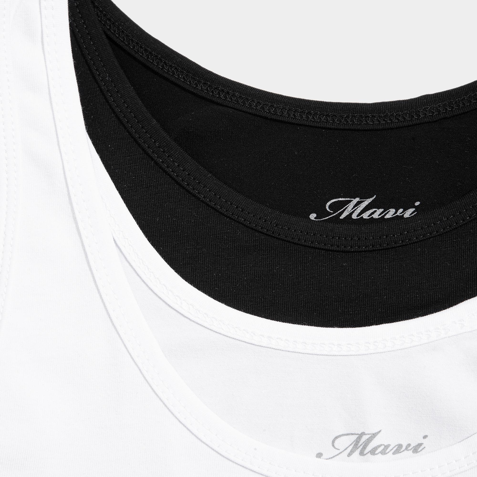 Mavi 2li Basic Kadın Tişört Fitted / Vücuda Oturan Kesim 1611367-900