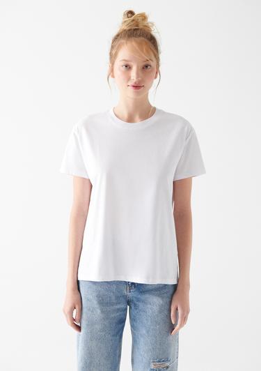  Mavi 2li Kadın Basic Tişört Loose Fit / Bol Rahat Kesim 1611366-900