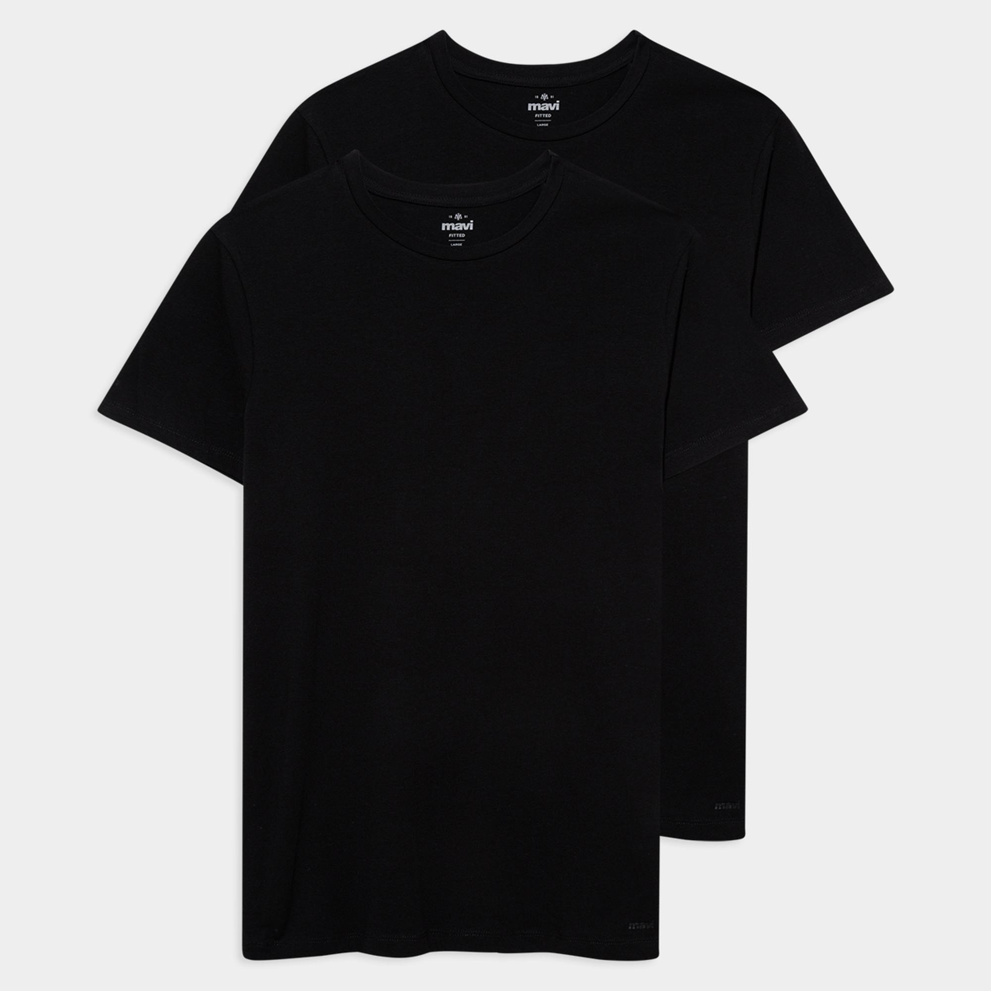 Mavi 2li Erkek Basic Tişört Fitted / Vücuda Oturan Kesim 0611283-900