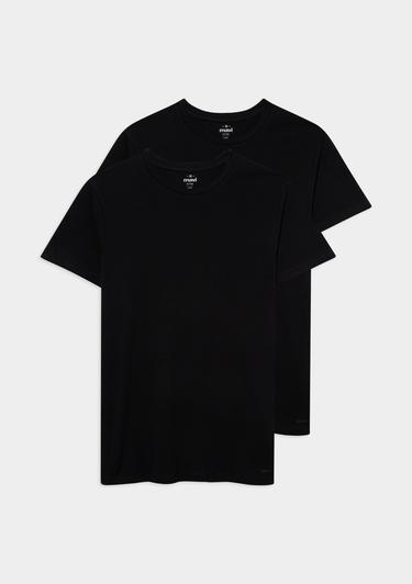  Mavi 2li Erkek Basic Tişört Fitted / Vücuda Oturan Kesim 0611283-900