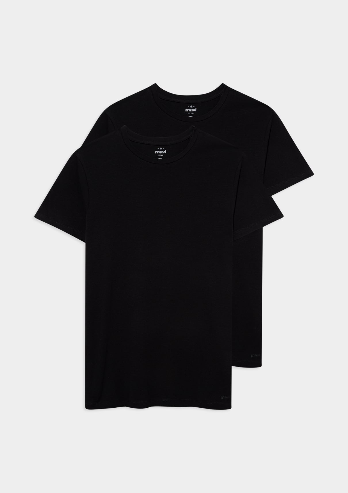  Mavi 2li Erkek Basic Tişört Fitted / Vücuda Oturan Kesim 0611283-900