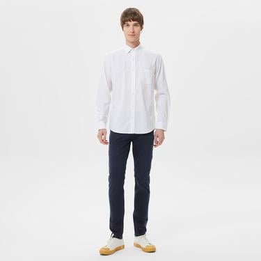  Lacoste Erkek Regular Fit Düğmeli Yaka Beyaz Gömlek