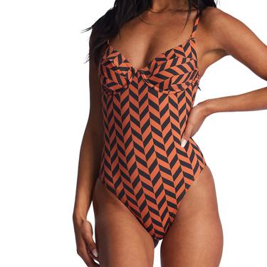  Billabong Cross Step One Piece Kadın Kırmızı Mayo