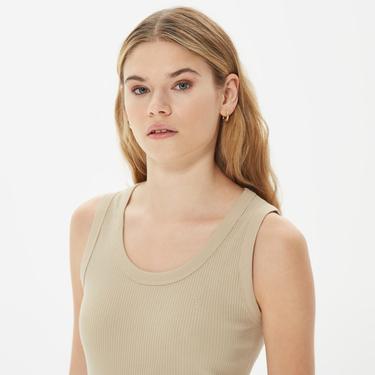  Nautica Kadın Bej Slim Fit T-Shirt