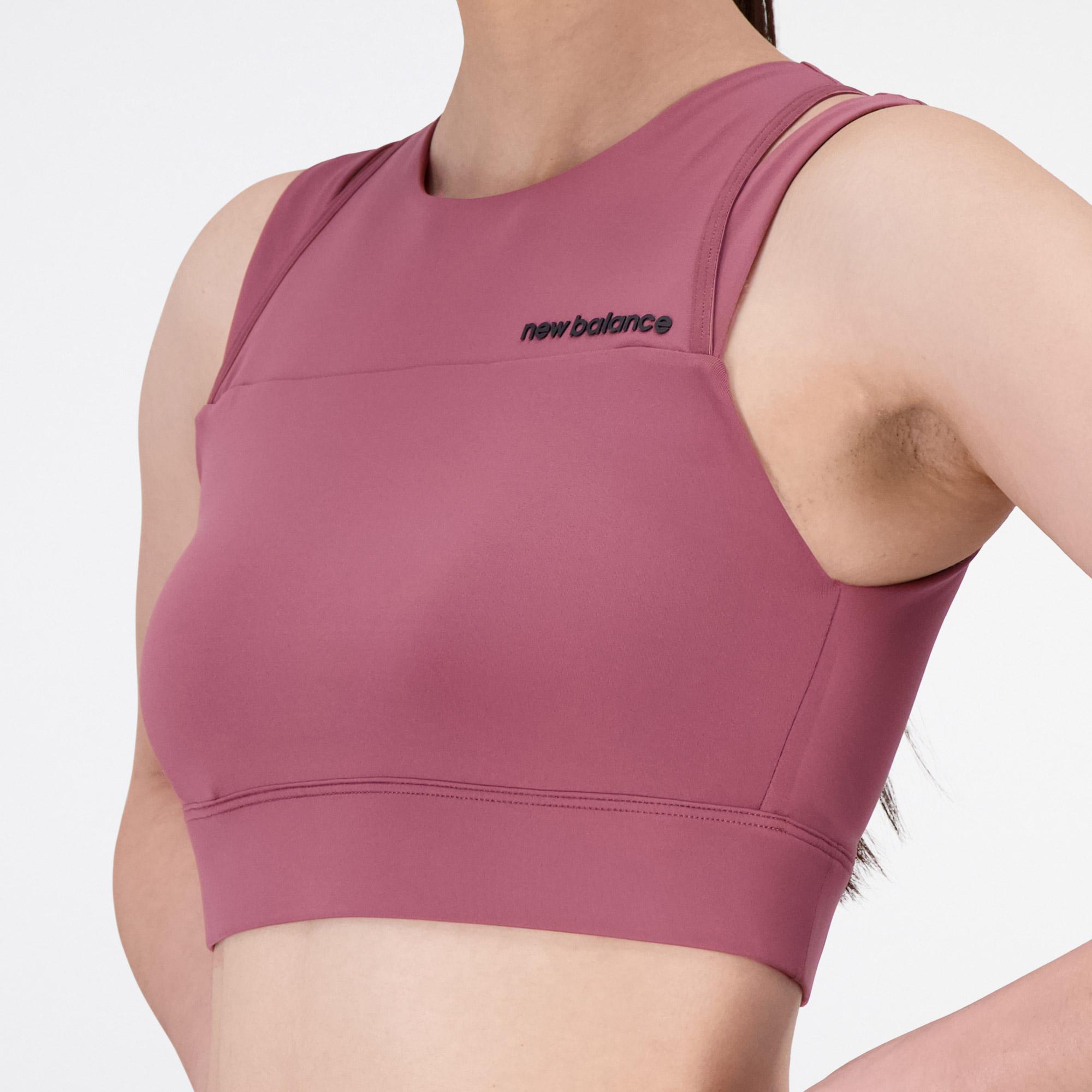 New Balance Shape Shield Crop Kadın Pembe Bra