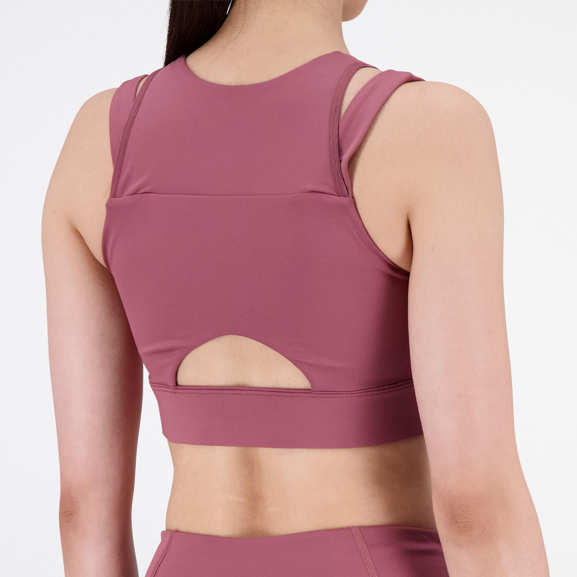 New Balance Shape Shield Crop Kadın Pembe Bra