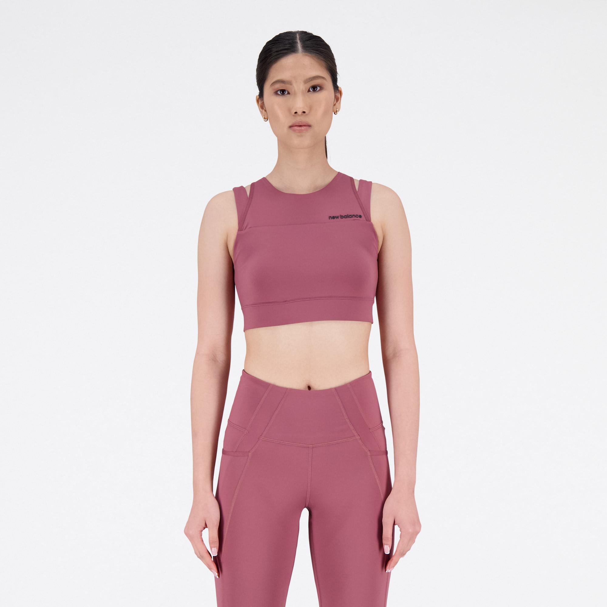 New Balance Shape Shield Crop Kadın Pembe Bra