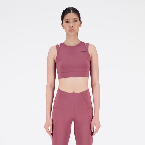 New Balance Shape Shield Crop Kadın Pembe Bra