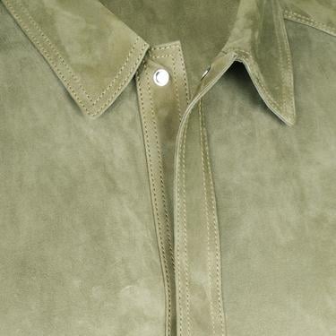  Osvaldo Yeşil Erkek Süet Gömlek