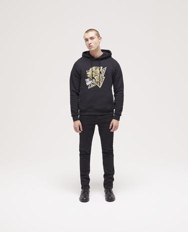  The Kooples Erkek Baskılı Siyah Sweatshirt