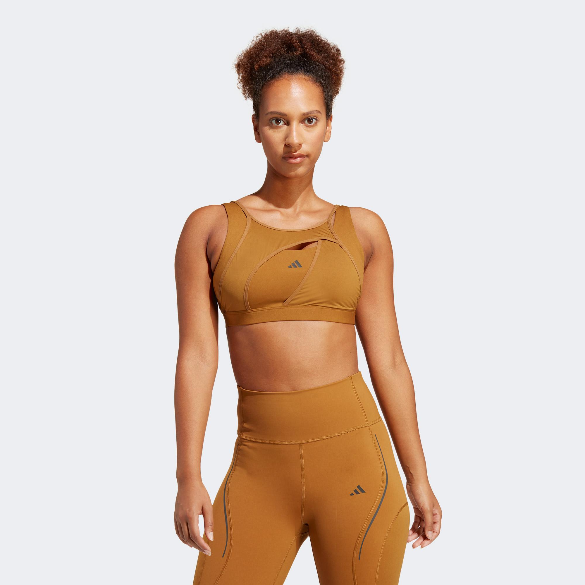 adidas Powerimpact Luxe Medium-Support  Kadın Kahverengi Bra