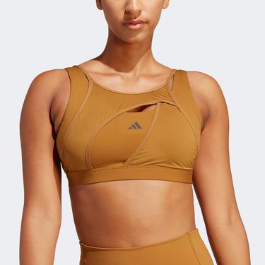  adidas Powerimpact Luxe Medium-Support  Kadın Kahverengi Bra