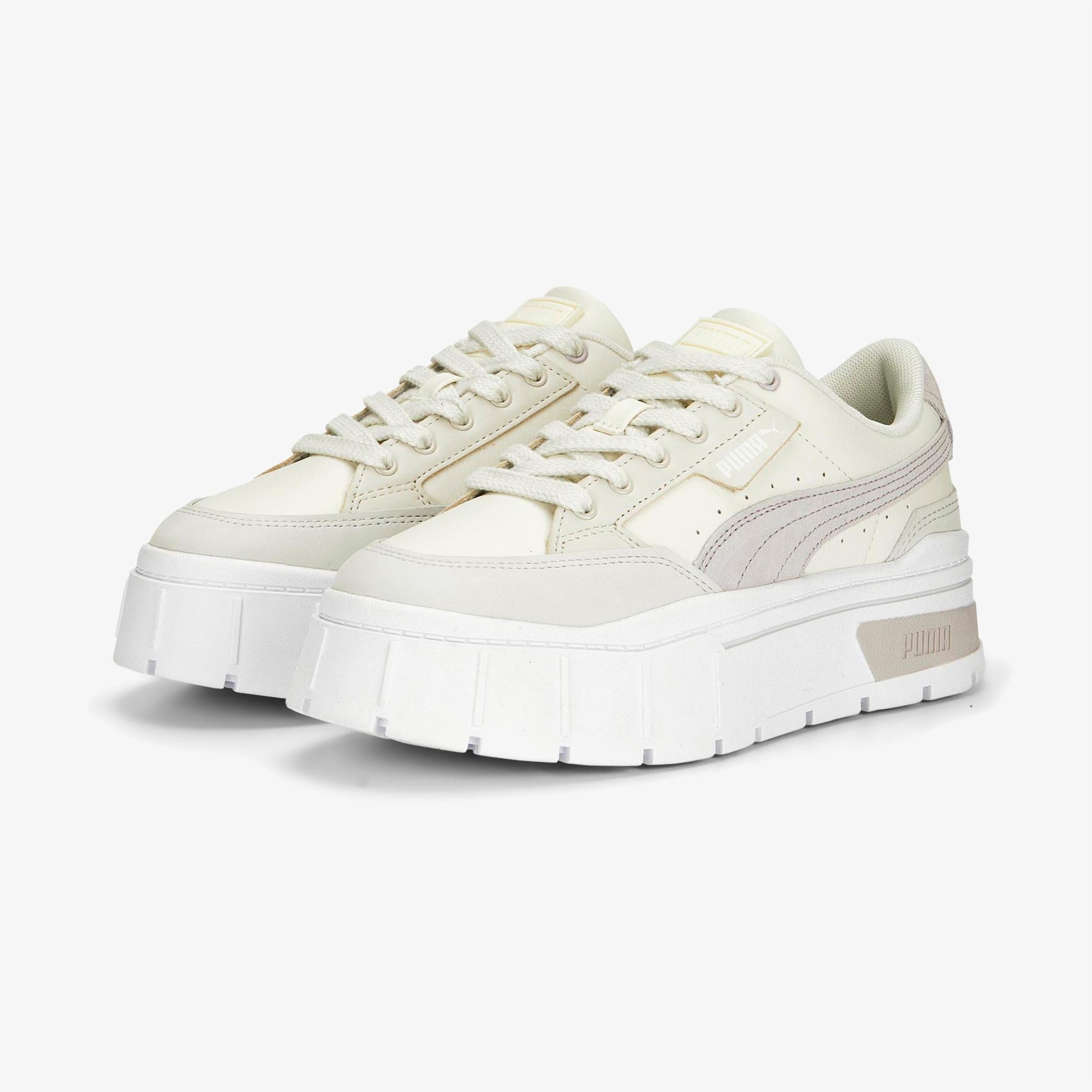 Puma Mayze Stack Luxe Kadın Bej Sneaker
