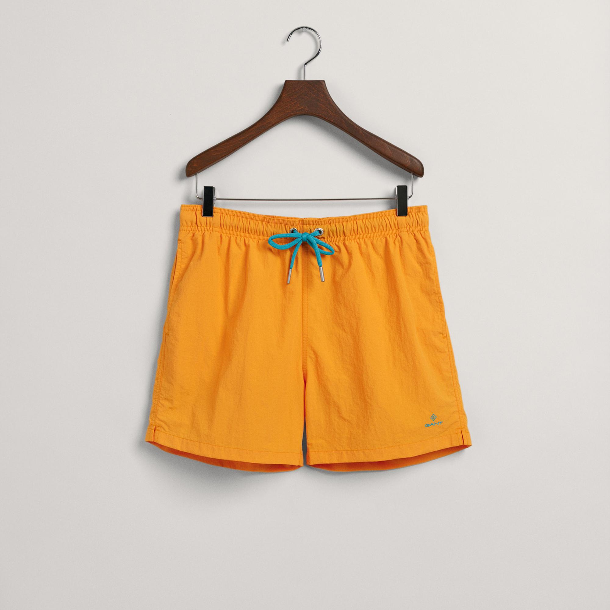 GANT Erkek Turuncu Classic Fit Mayo Şort