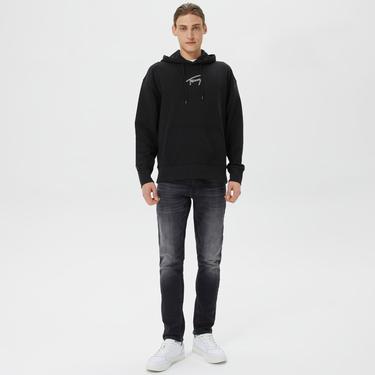  Tommy Jeans Relaxed Signature Erkek Siyah Sweatshirt
