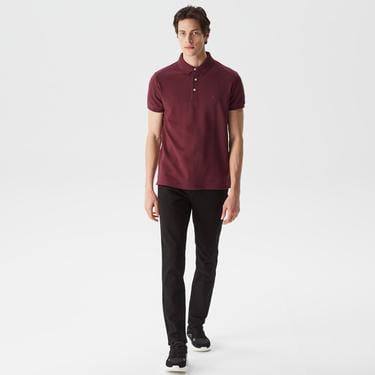  Nautica Erkek Bordo Slim Fit Kısa Kollu Polo