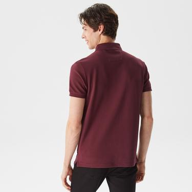  Nautica Erkek Bordo Slim Fit Kısa Kollu Polo