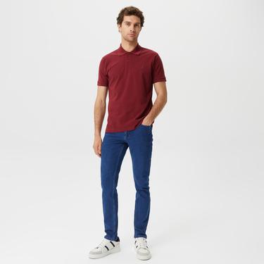  Nautica Erkek Bordo Classic Fit Kısa Kollu Polo