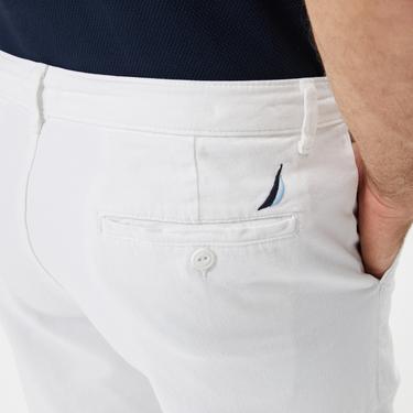  Nautica Erkek Beyaz Slim Fit Bermuda Şort