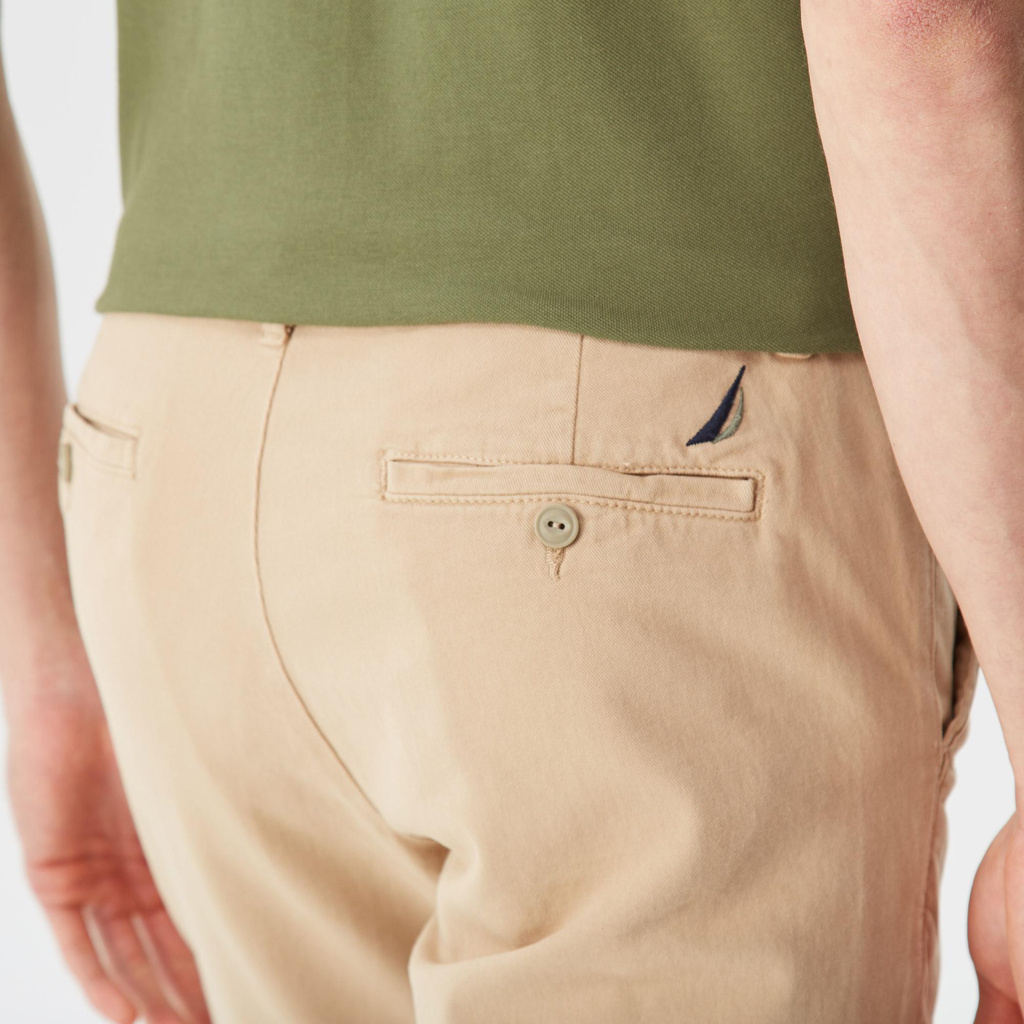 Nautica Erkek Bej Slim Fit Bermuda Şort