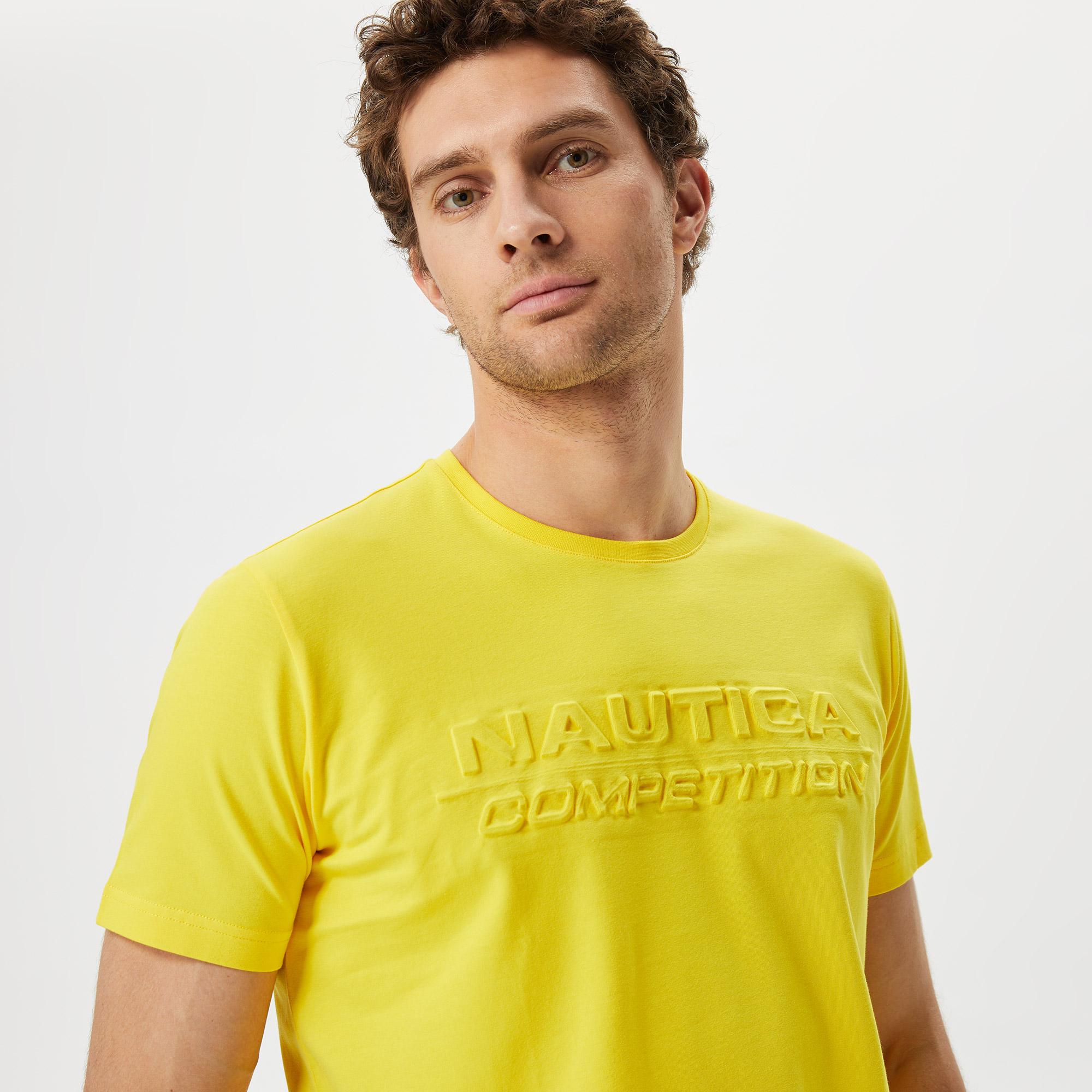 Nautica Erkek Sarı Standart Fit T-Shirt