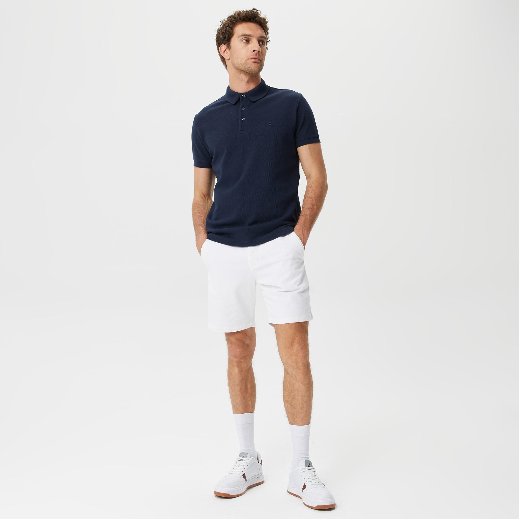 Nautica Erkek Beyaz Slim Fit Bermuda Şort