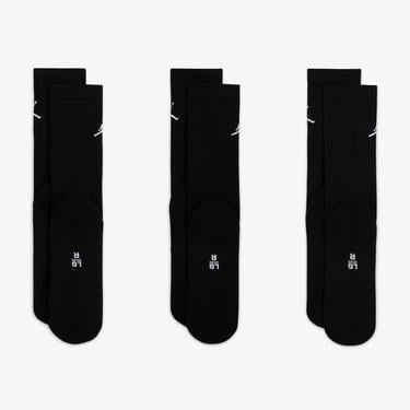  Jordan Everyday Crew 3'lü Unisex Siyah Çorap