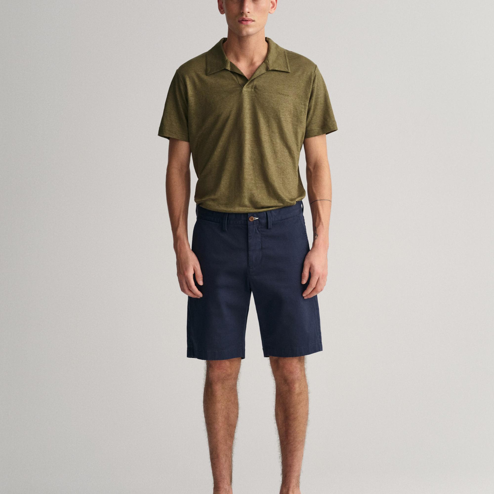 GANT Erkek Lacivert Slim Fit Şort