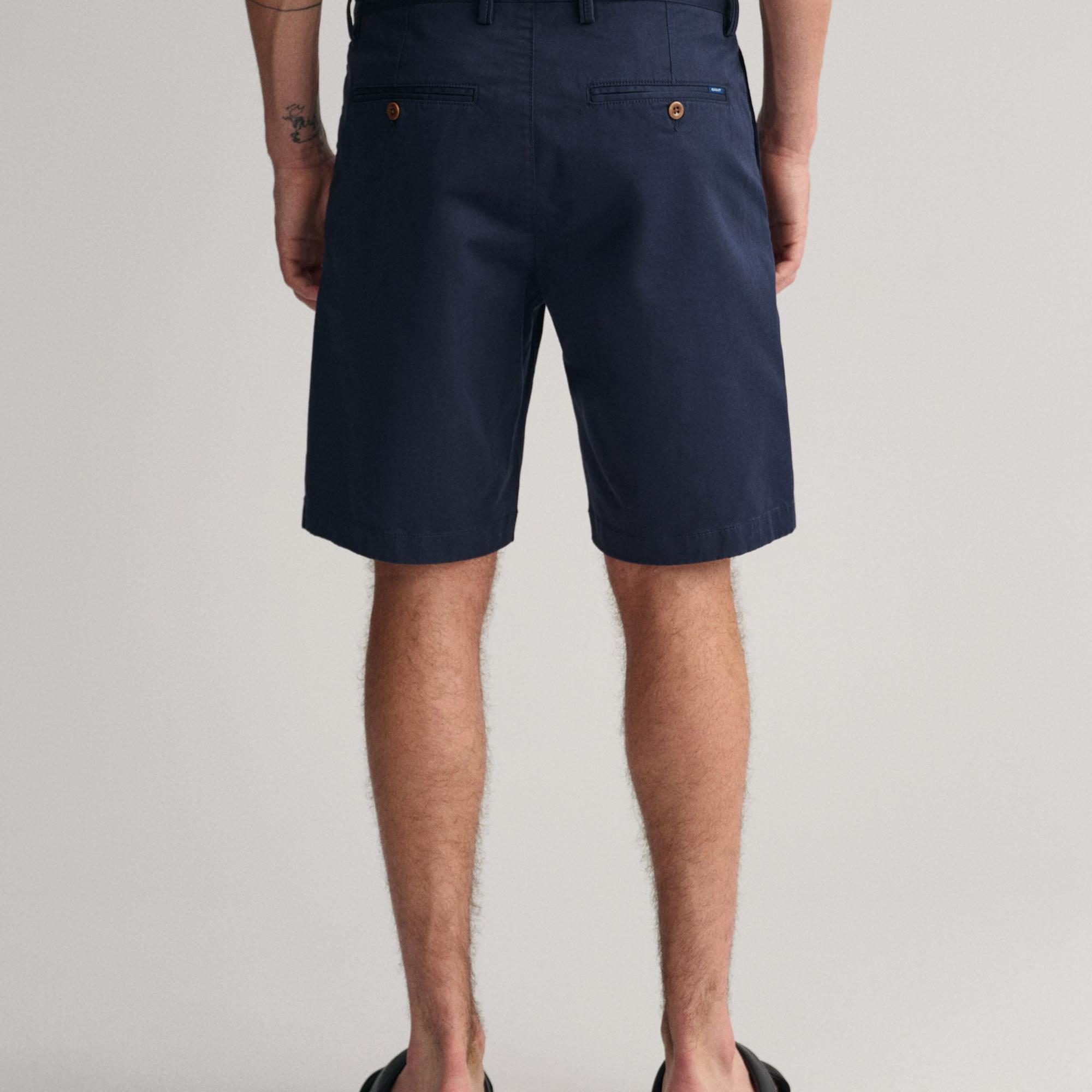 GANT Erkek Lacivert Slim Fit Şort