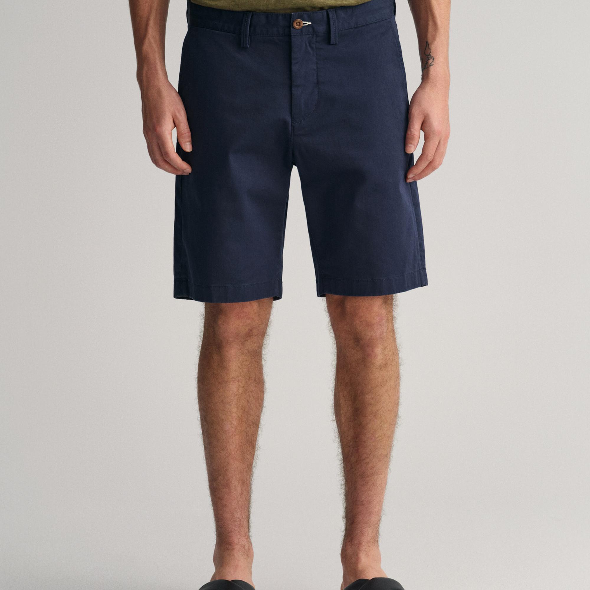 GANT Erkek Lacivert Slim Fit Şort