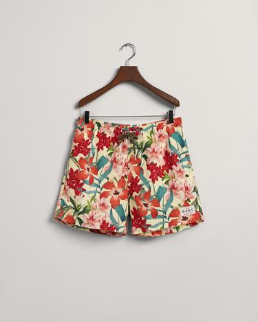  GANT Erkek Sarı Classic Fit Desenli Mayo Şort