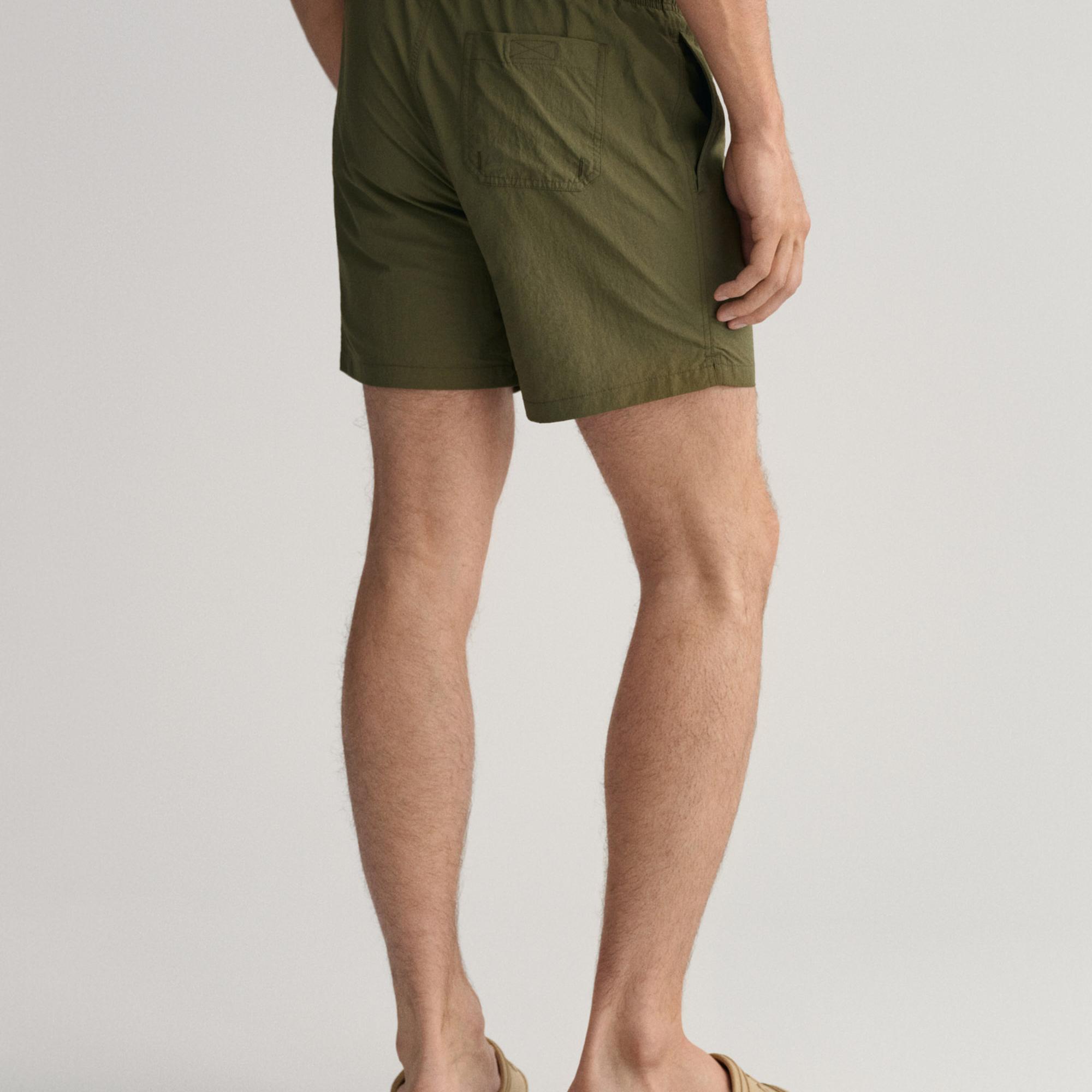 GANT Erkek Yeşil Classic Fit Mayo Şort