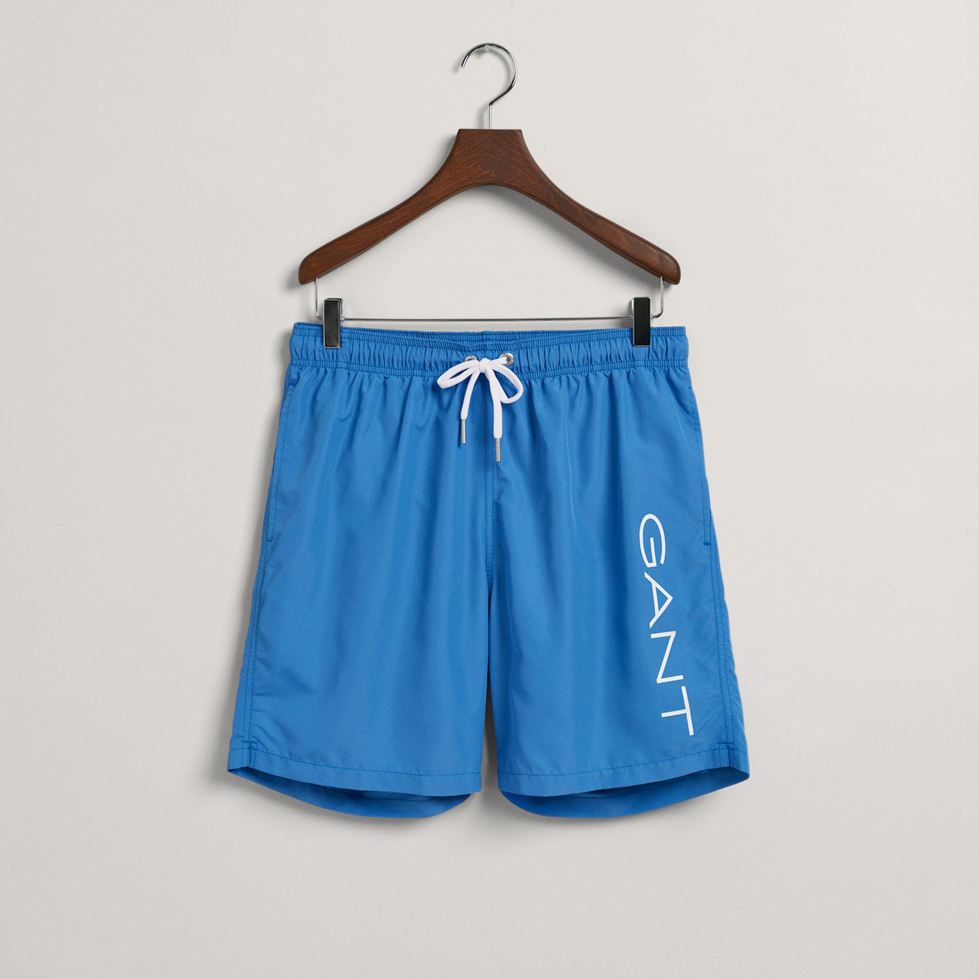 GANT Erkek Mavi Logolu Mayo Şort
