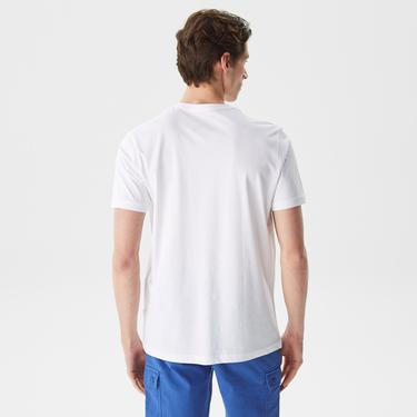  Nautica Erkek Beyaz Desenli Standart Fit T-Shirt