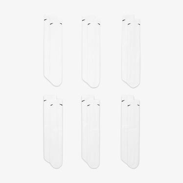  Nike Everyday Cush Crew 6' lı Unisex Beyaz Çorap