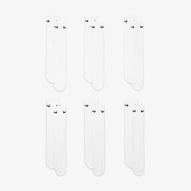  Nike Everyday Cush Crew 6' lı Unisex Beyaz Çorap