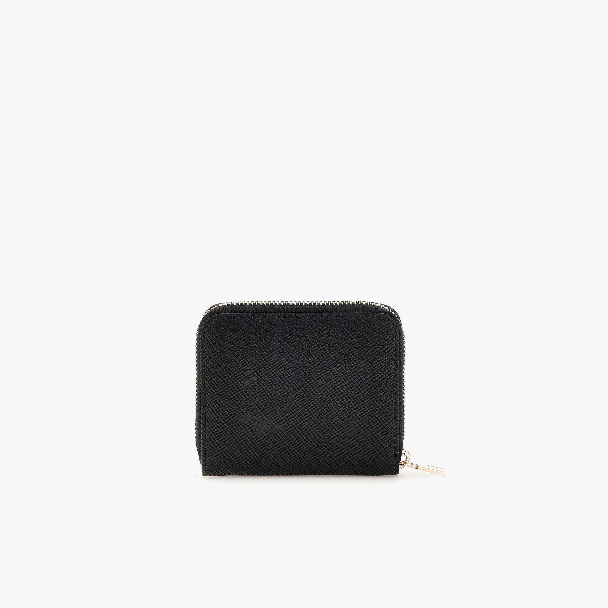 Guess Laurel Card & Co Laurel Small Zip Around Kadın Siyah Cüzdan