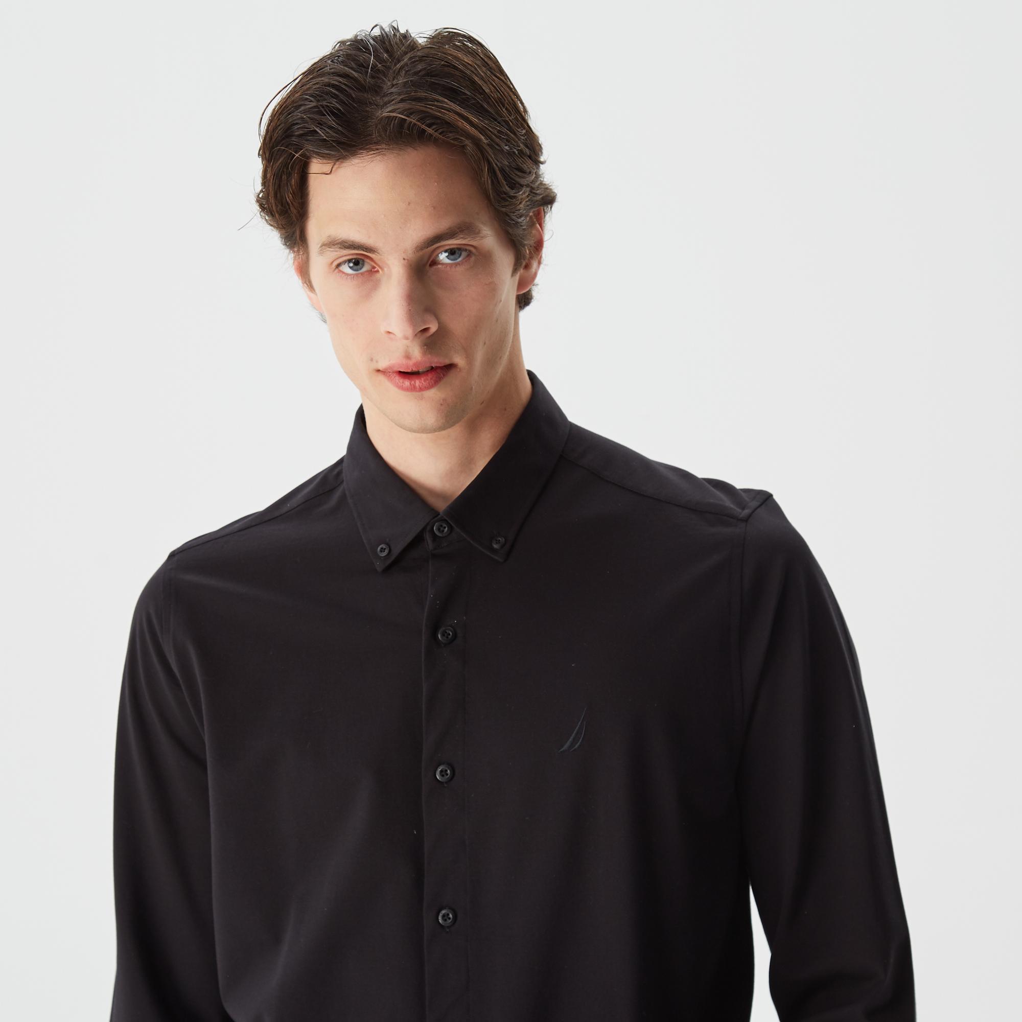 Nautica Erkek Siyah Slim Fit Gömlek