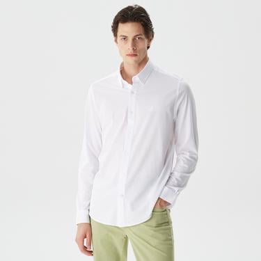 Nautica Erkek Beyaz Slim Fit Gömlek