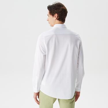  Nautica Erkek Beyaz Slim Fit Gömlek