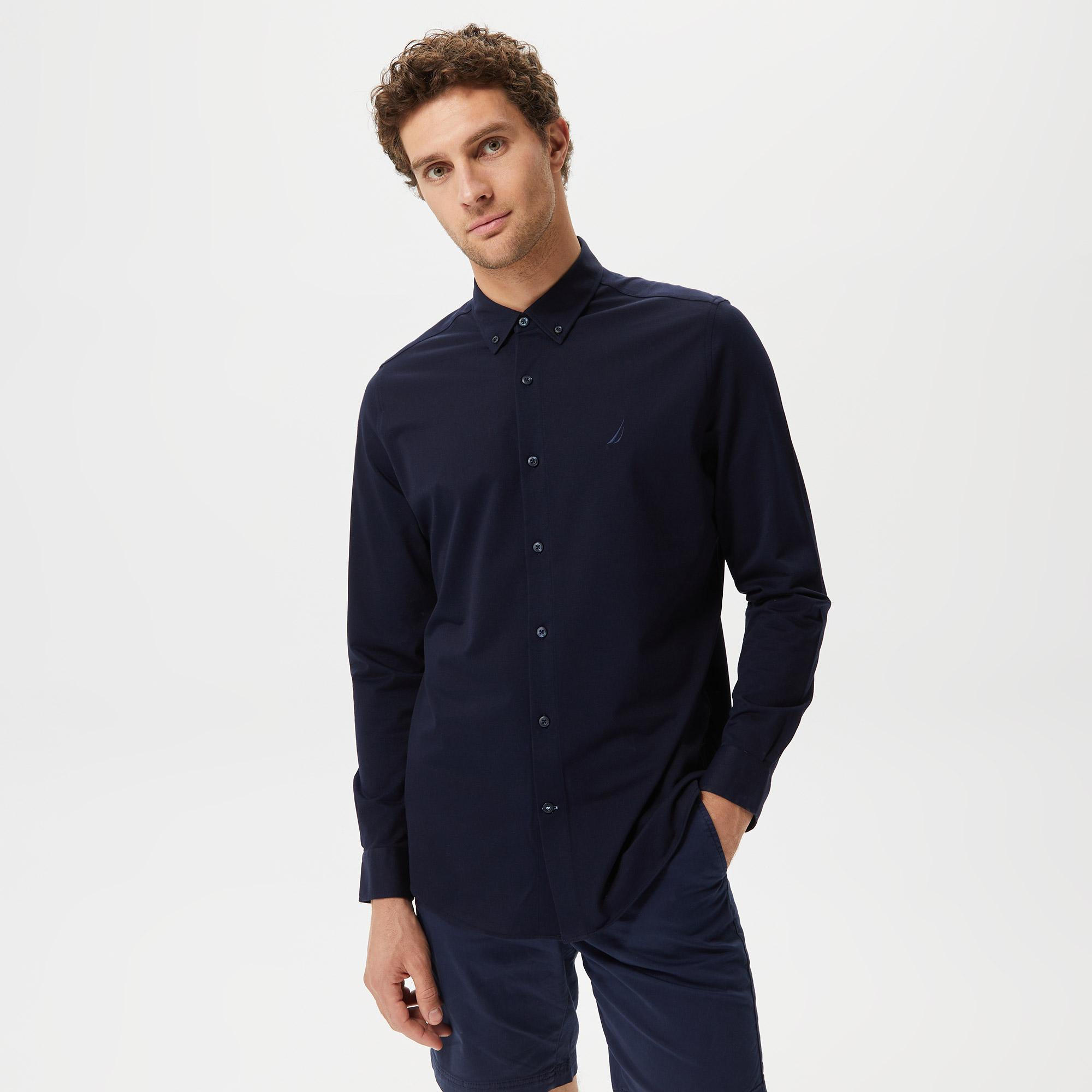 Nautica Erkek Lacivert Slim Fit Gömlek