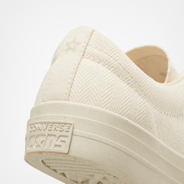  Converse One Star Pro Herringbone Unisex Krem Sneaker