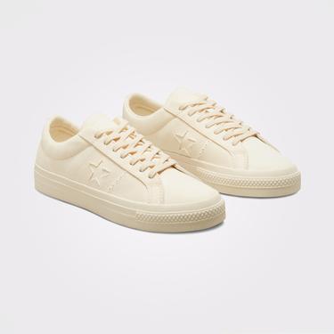  Converse One Star Pro Herringbone Unisex Krem Sneaker