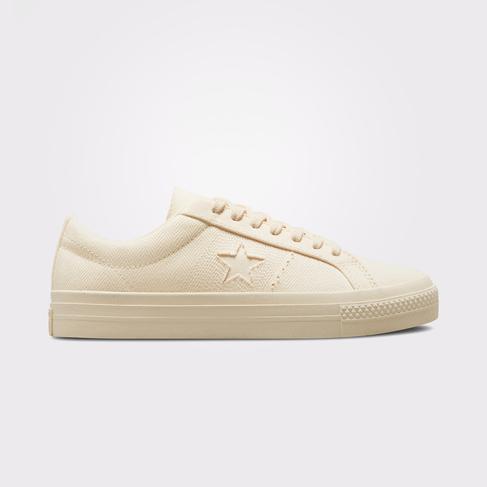  Converse One Star Pro Herringbone Unisex Krem Sneaker
