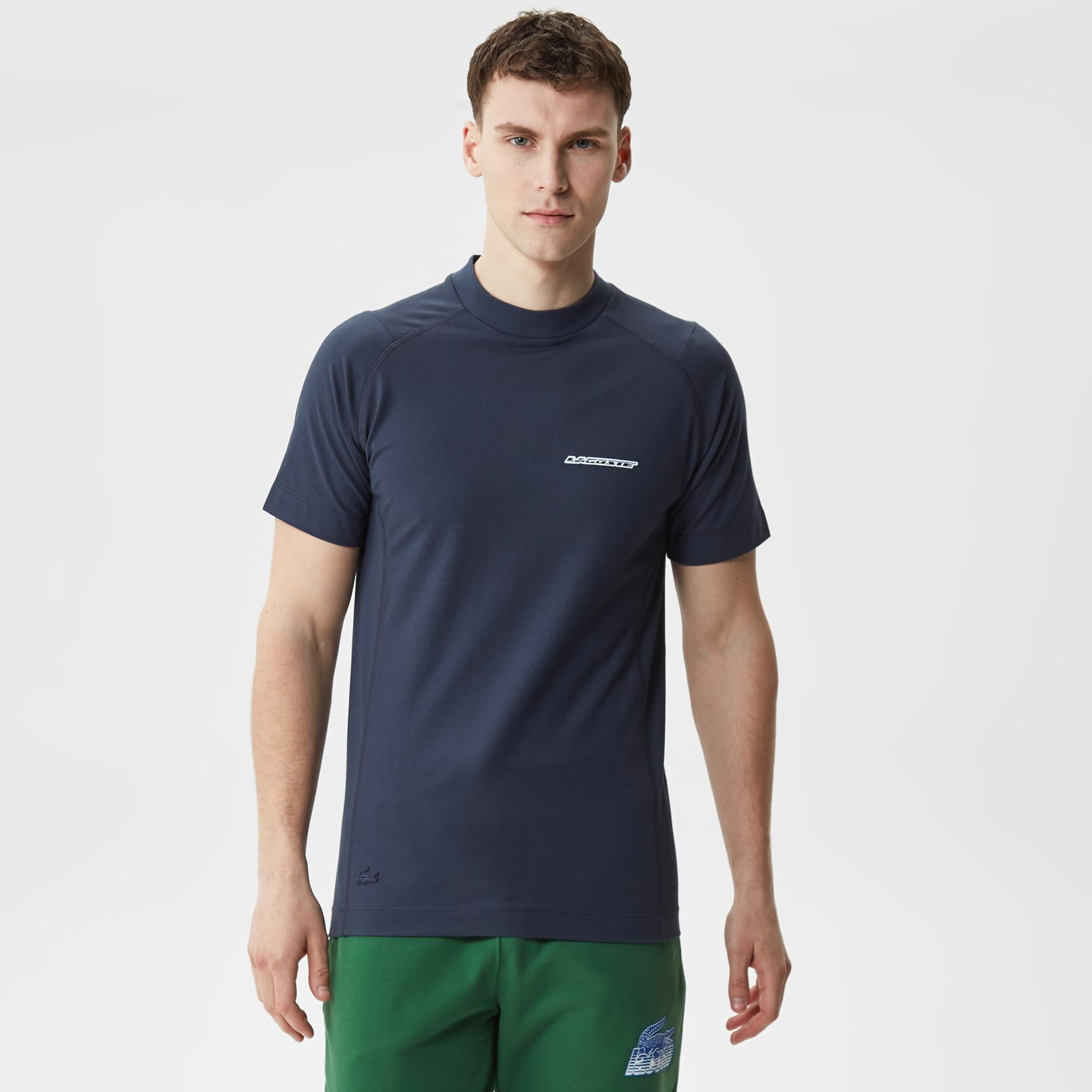 Erkek Slim Fit Bisiklet Yaka Oragnik Pamuk Lacivert T-Shirt